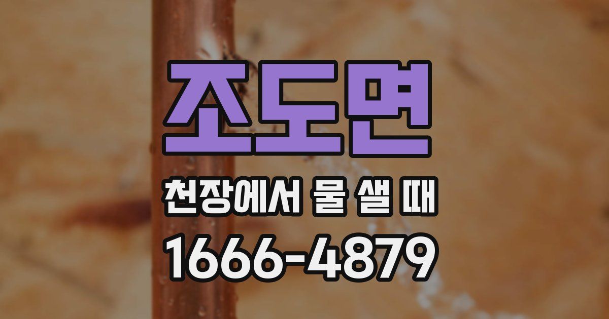 조도면 천장에서 물 샐 때
