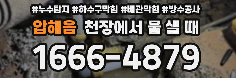 압해읍 천장에서 물 샐 때