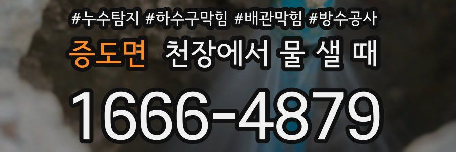 증도면 천장에서 물 샐 때