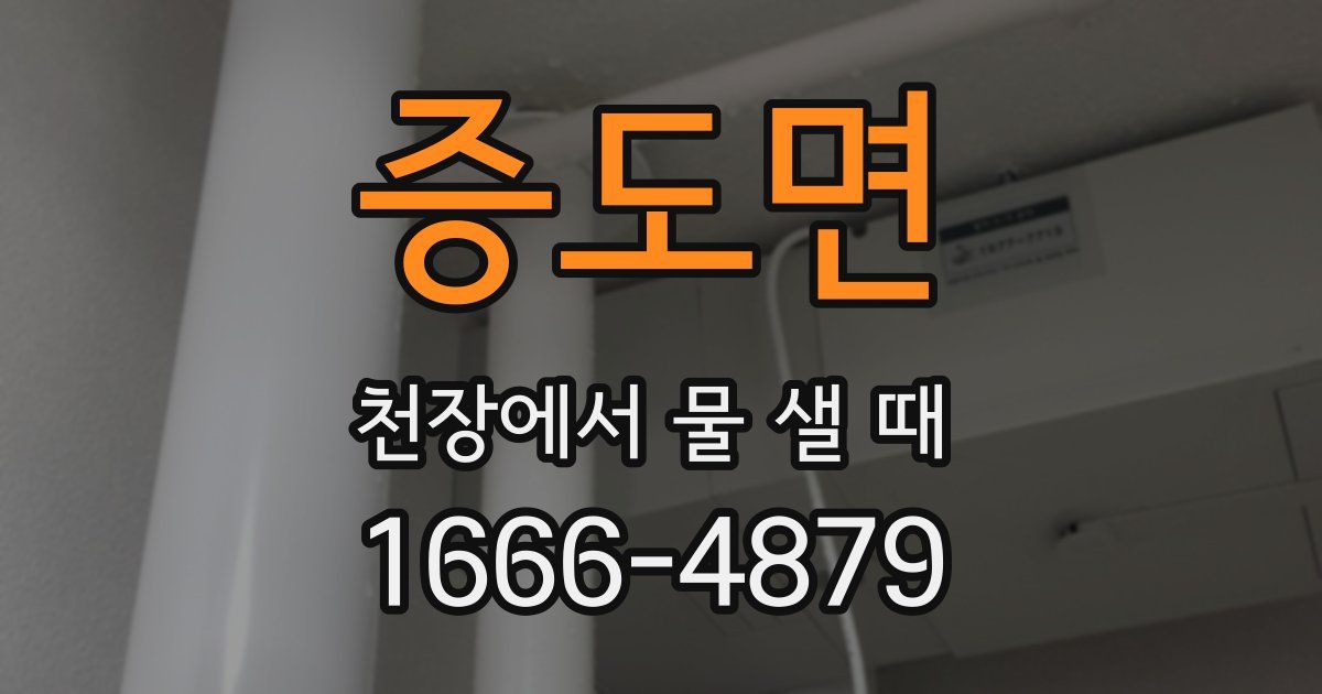 증도면 천장에서 물 샐 때
