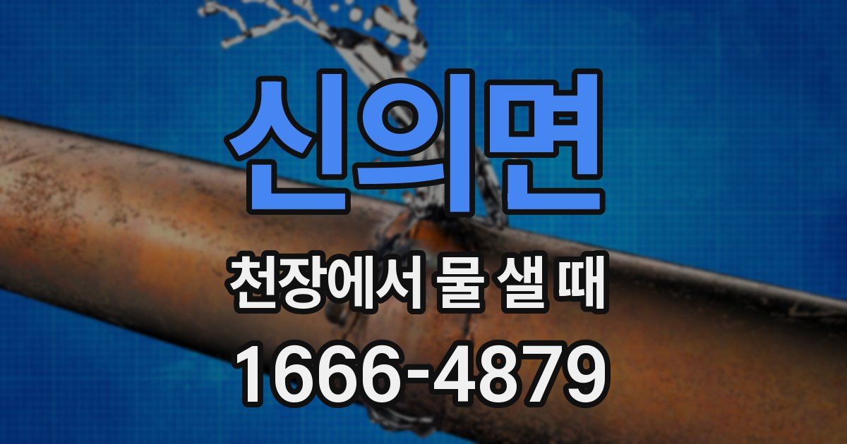 신의면 천장에서 물 샐 때