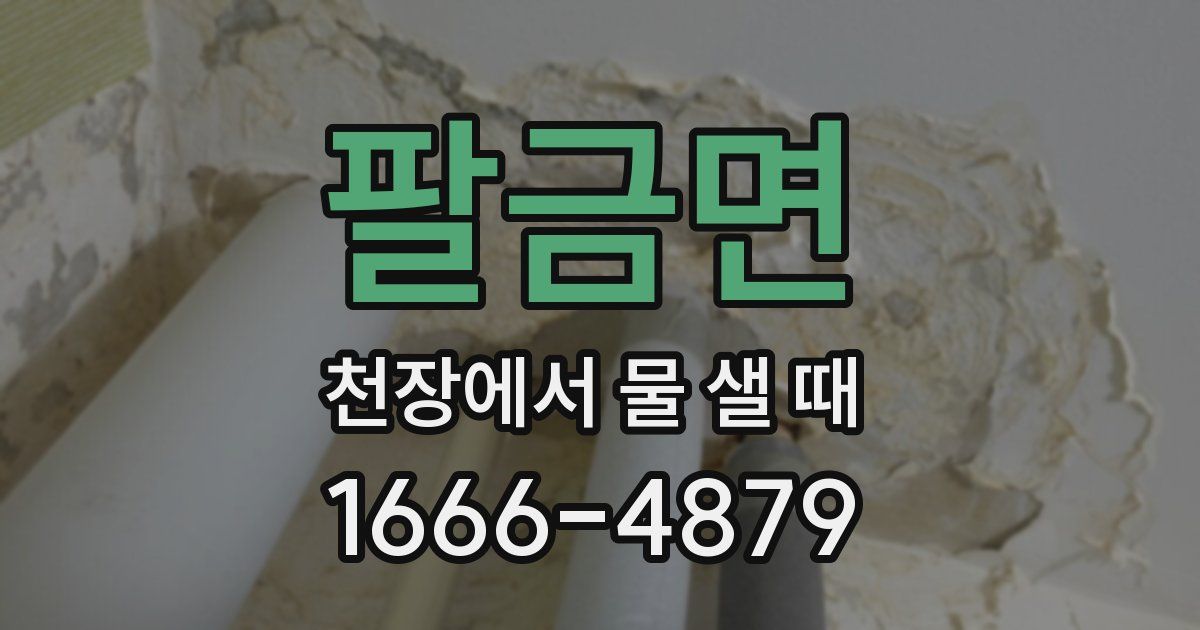 팔금면 천장에서 물 샐 때