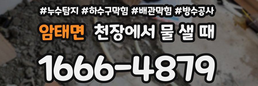 암태면 천장에서 물 샐 때