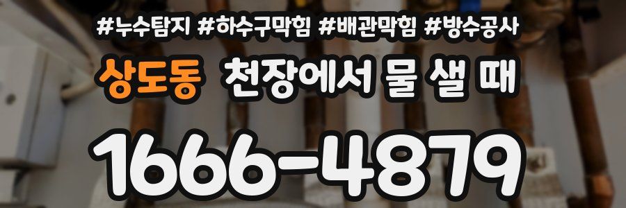 상도동 천장에서 물 샐 때