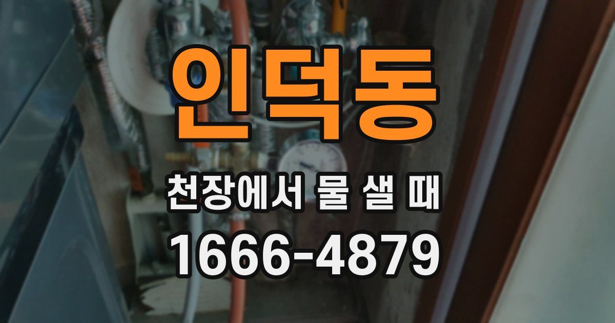 인덕동 천장에서 물 샐 때