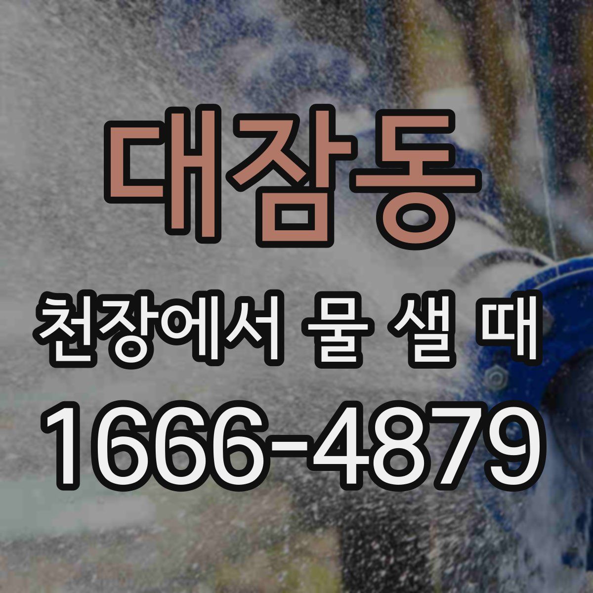 대잠동 천장에서 물 샐 때