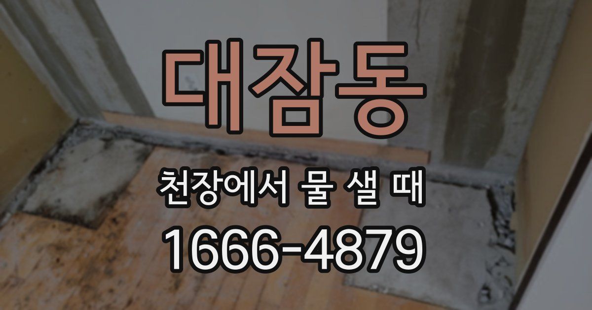 대잠동 천장에서 물 샐 때