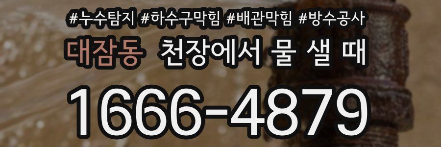 대잠동 천장에서 물 샐 때