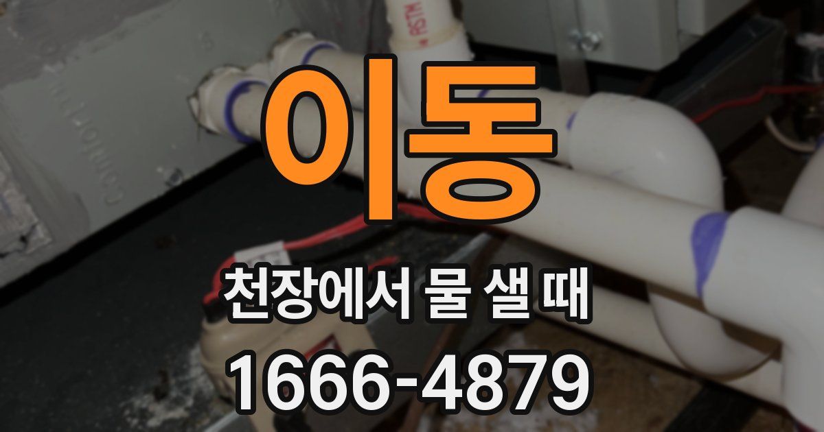 이동 천장에서 물 샐 때