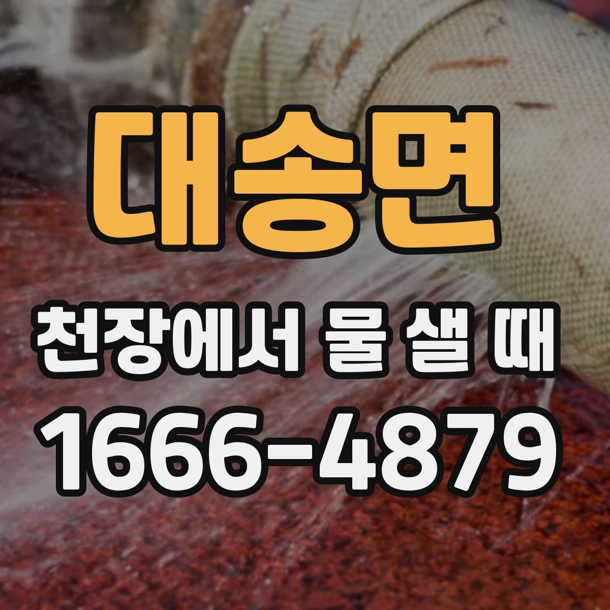 대송면 천장에서 물 샐 때