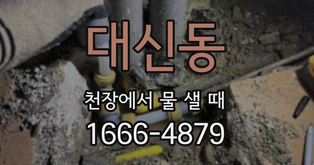 대신동 천장에서 물 샐 때