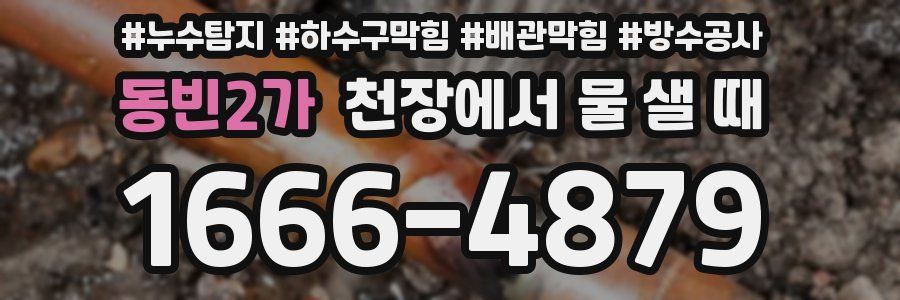 동빈2가 천장에서 물 샐 때
