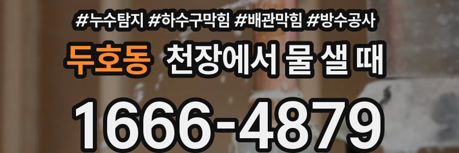 두호동 천장에서 물 샐 때