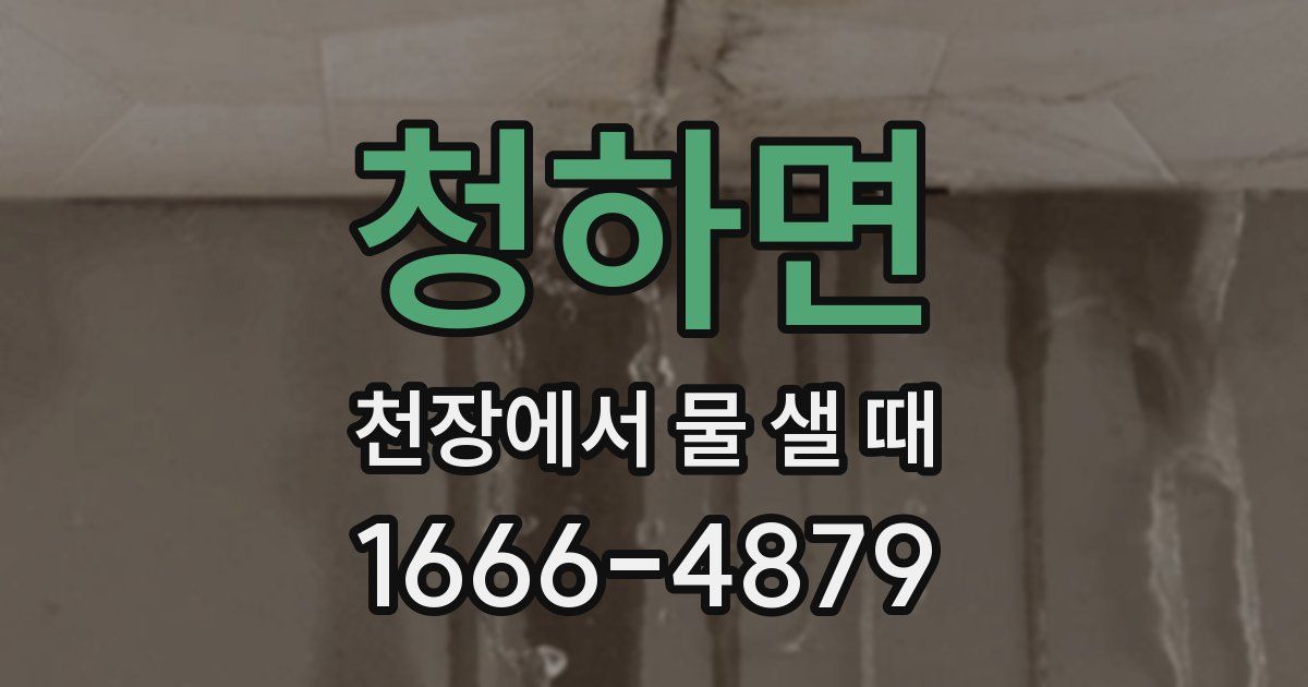 청하면 천장에서 물 샐 때