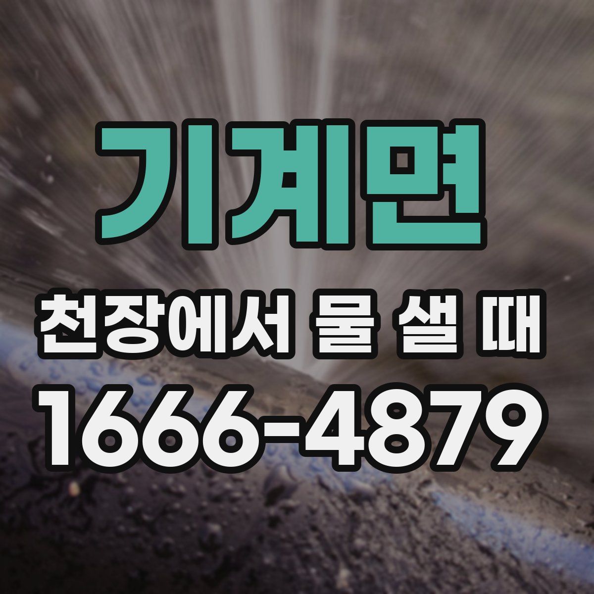 기계면 천장에서 물 샐 때
