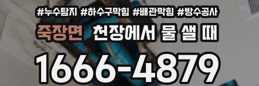 죽장면 천장에서 물 샐 때