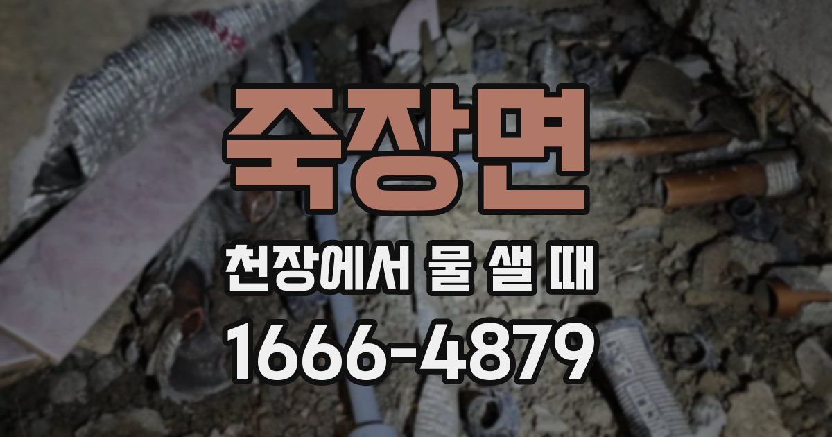 죽장면 천장에서 물 샐 때