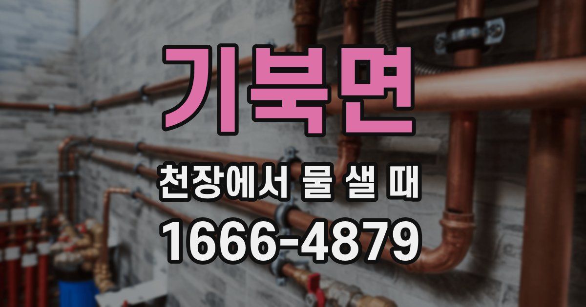 기북면 천장에서 물 샐 때