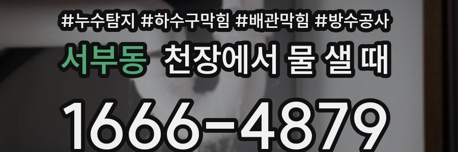 서부동 천장에서 물 샐 때