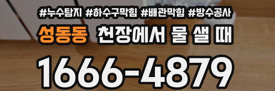 성동동 천장에서 물 샐 때