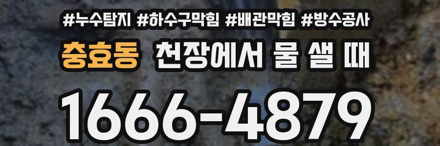 충효동 천장에서 물 샐 때