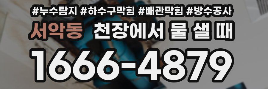 서악동 천장에서 물 샐 때