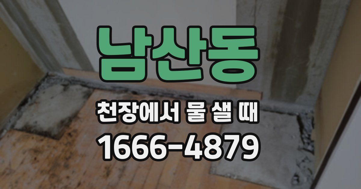 남산동 천장에서 물 샐 때