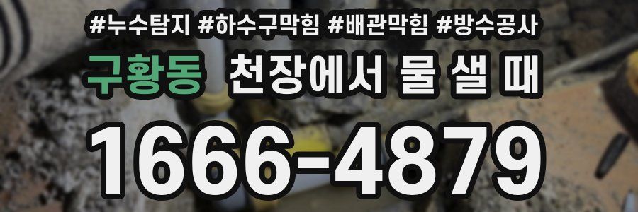 구황동 천장에서 물 샐 때