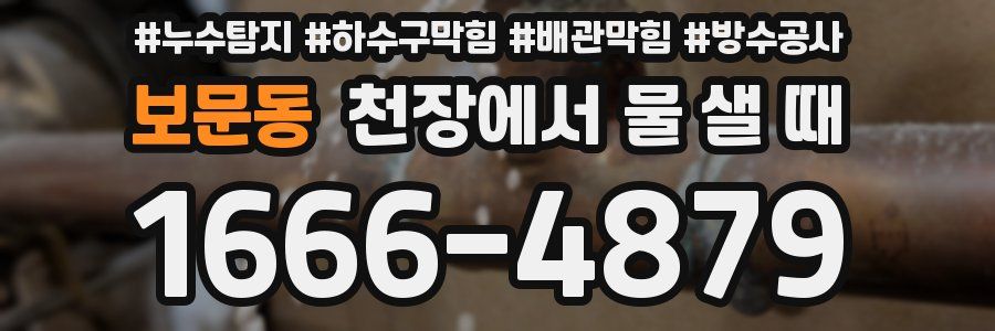 보문동 천장에서 물 샐 때