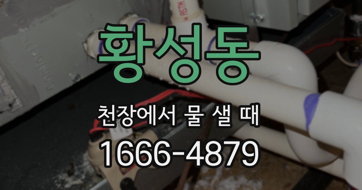 황성동 천장에서 물 샐 때