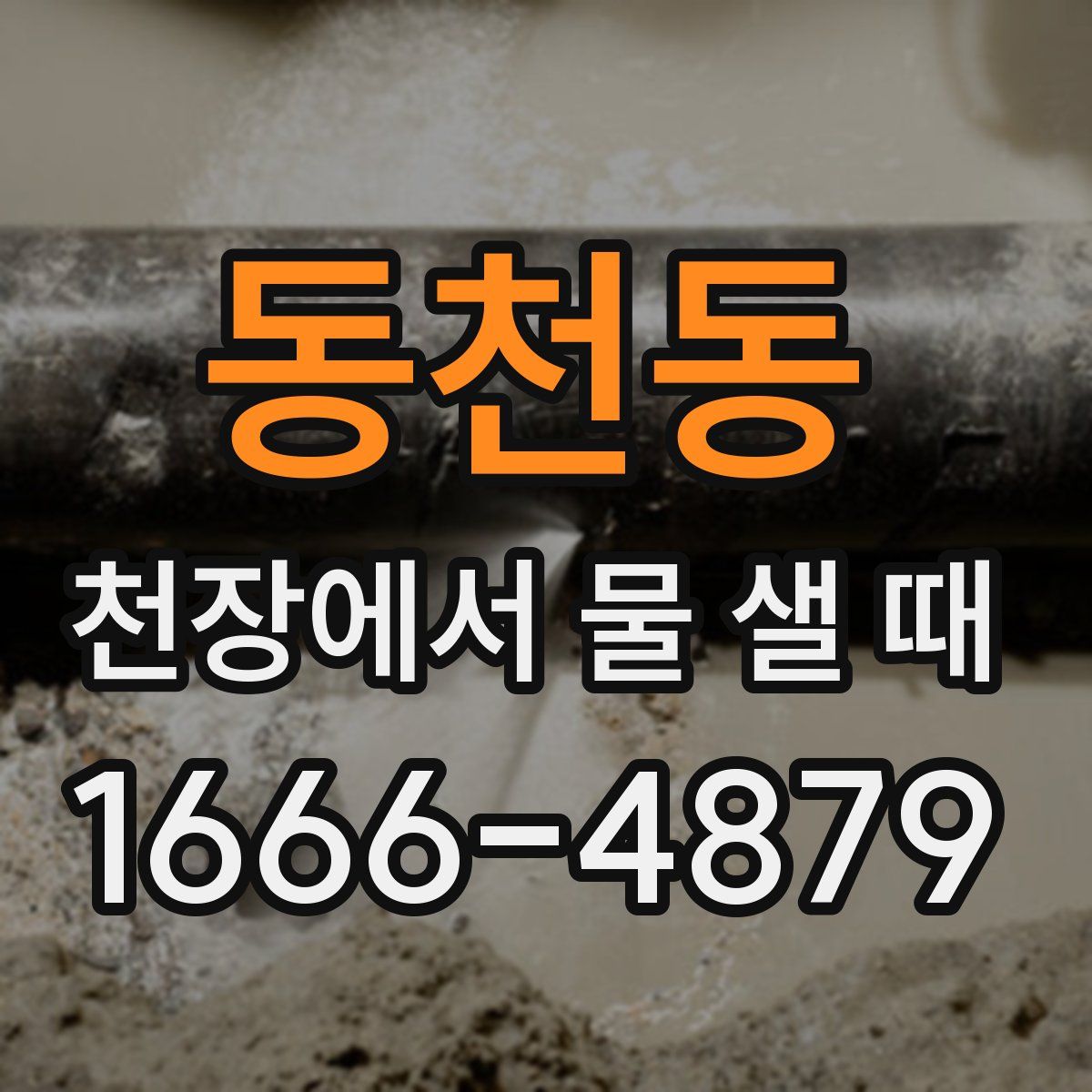 동천동 천장에서 물 샐 때