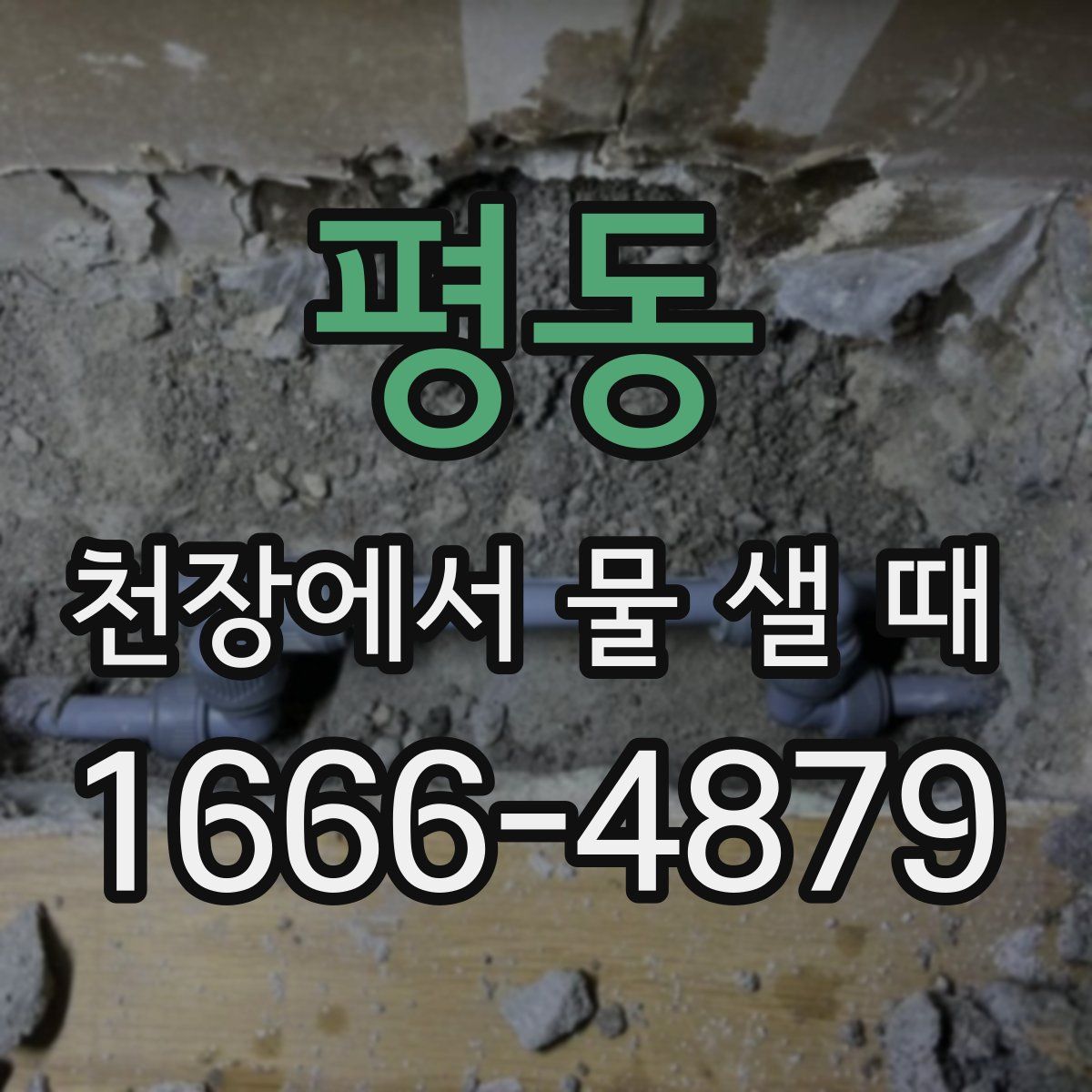 평동 천장에서 물 샐 때