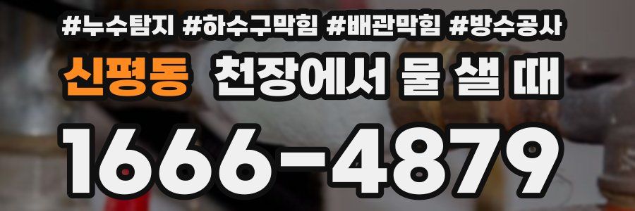 신평동 천장에서 물 샐 때