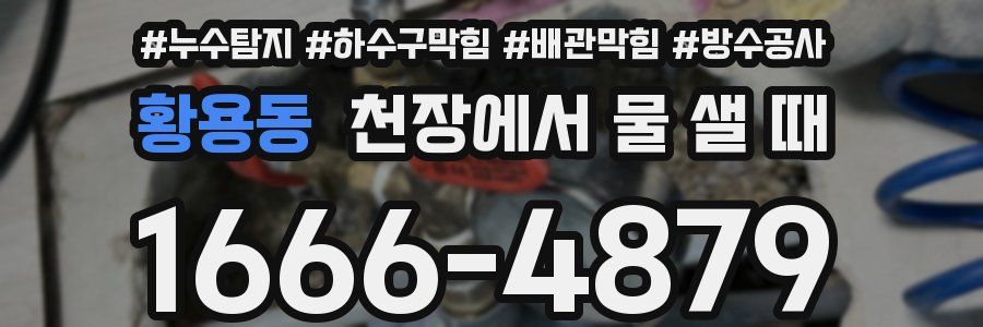 황용동 천장에서 물 샐 때