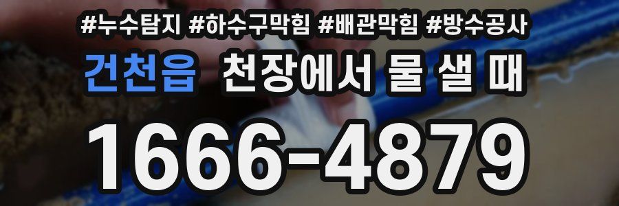 건천읍 천장에서 물 샐 때