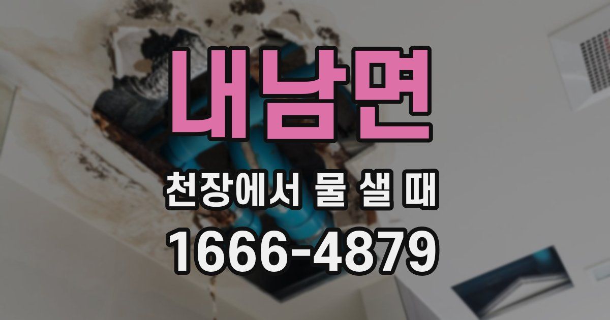 내남면 천장에서 물 샐 때