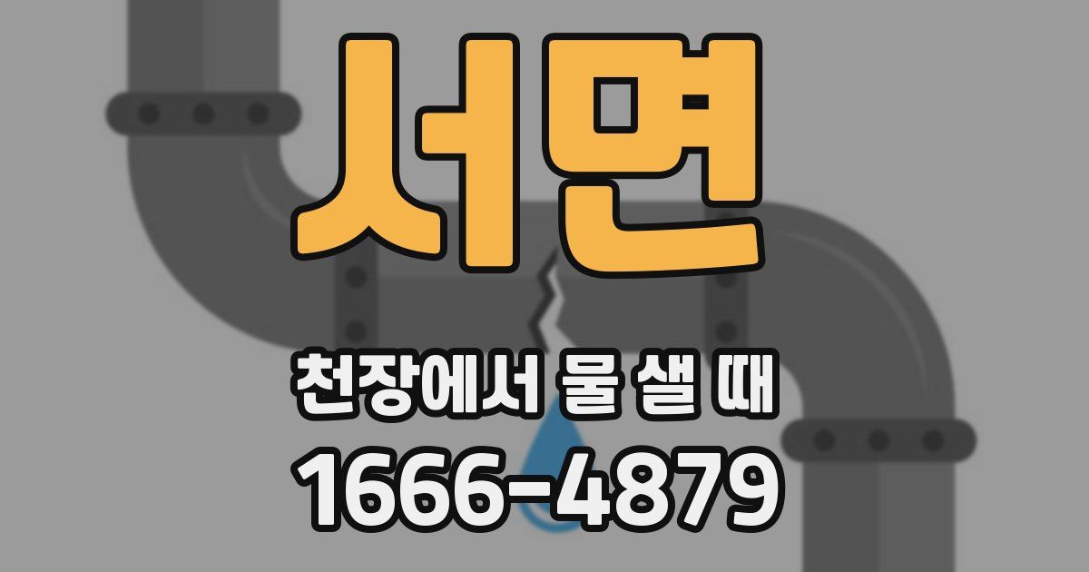 서면 천장에서 물 샐 때