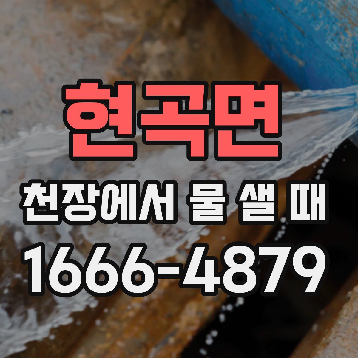 현곡면 천장에서 물 샐 때