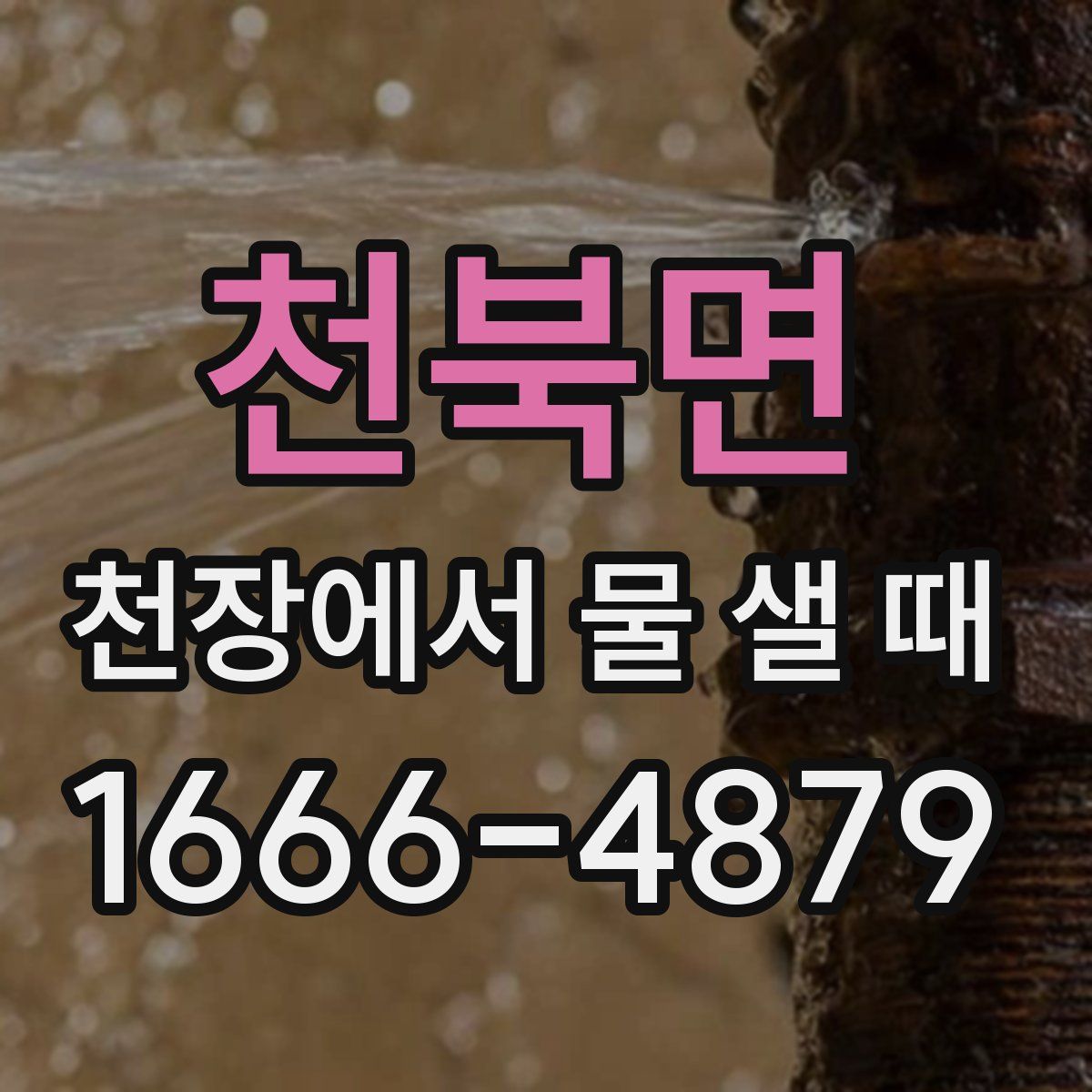 천북면 천장에서 물 샐 때