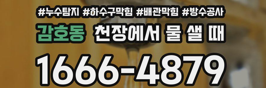 감호동 천장에서 물 샐 때