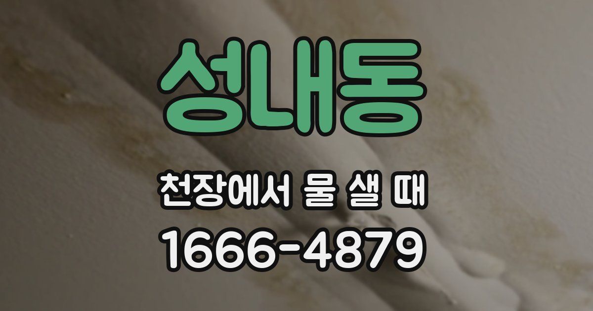 성내동 천장에서 물 샐 때