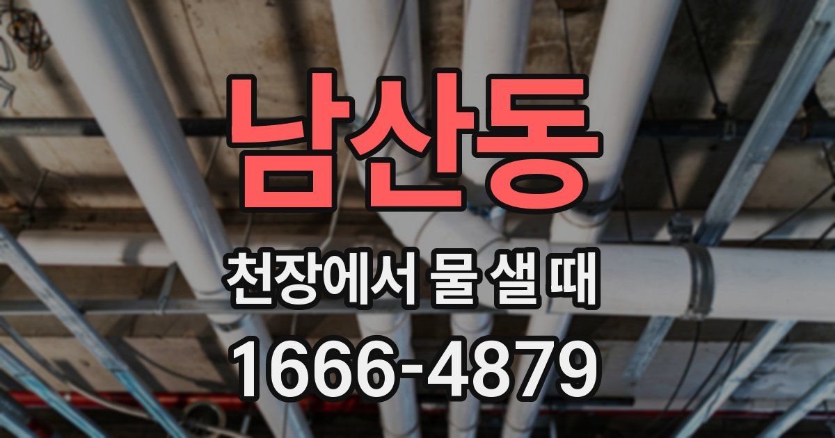 남산동 천장에서 물 샐 때