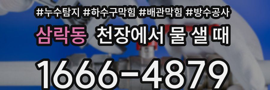 삼락동 천장에서 물 샐 때