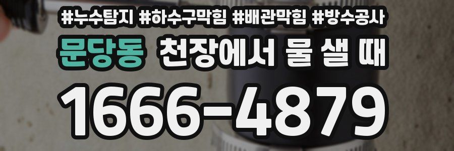 문당동 천장에서 물 샐 때