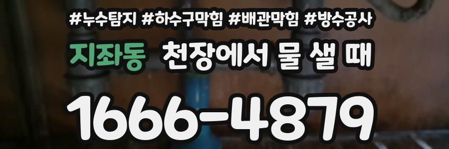 지좌동 천장에서 물 샐 때
