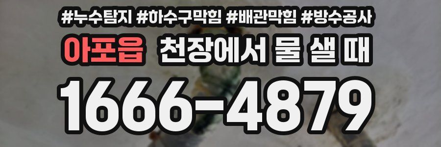 아포읍 천장에서 물 샐 때