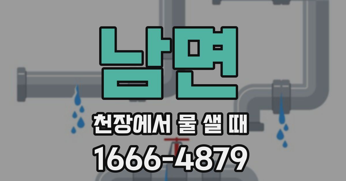 남면 천장에서 물 샐 때
