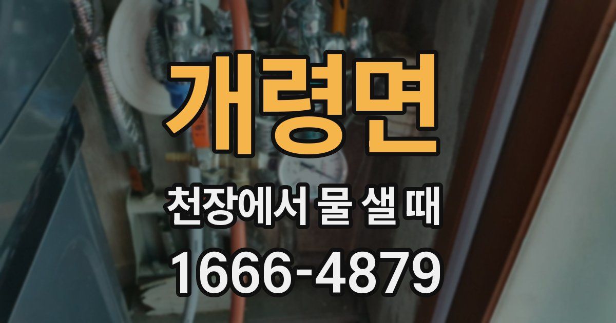 개령면 천장에서 물 샐 때