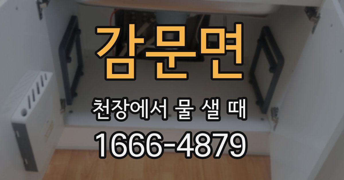감문면 천장에서 물 샐 때