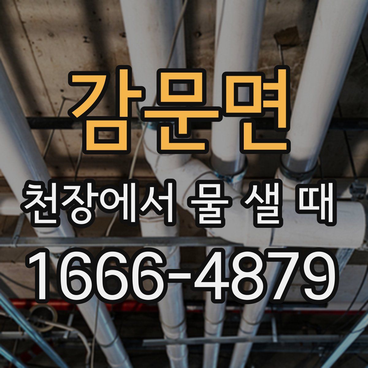 감문면 천장에서 물 샐 때